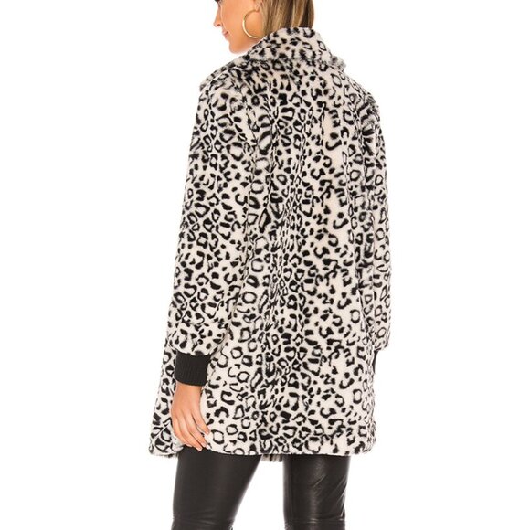 Jack by BB Dakota Top Cat Faux Fur Animal Leopard Coat - Picture 3 of 8